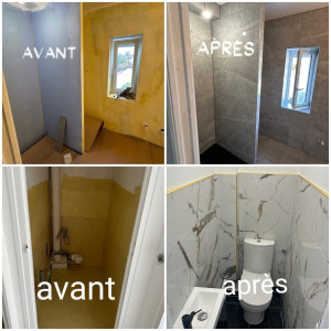 Photo de galerie - Rénovation toilettes et salle de bain 