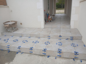 Photo de galerie - Pose carrelage extérieur 