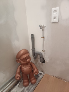 Photo de galerie - Création avec robinet machine à laver ef et vidange. 
