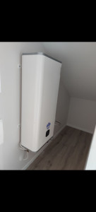 Photo de galerie - Pose d un chauffe eau Lineo 