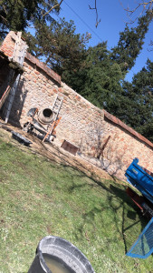 Photo de galerie - Montage muret complet pierre 