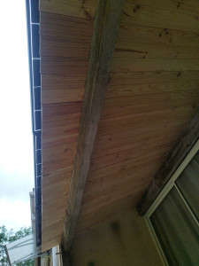 Photo de galerie - Pose de lambris bois 