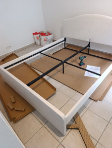 Photo de galerie - Intervention sur un montage de lit