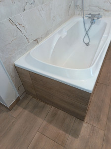 Photo de galerie - Habillage d'une baignoire avec des carreaux de 30 x 60