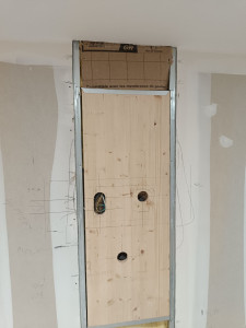 Photo de galerie - Renforcement placo pour pose télé 