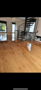 Photo de galerie - Pose d'un parquet en chêne massif
