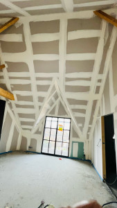 Photo de galerie - Doublage mur et plafond , bande Placo 