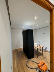 Photo de galerie - Création de faux plafond avec des spots et placements des led 