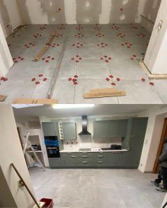 Photo de galerie - Pose carrelage / pose cuisine 