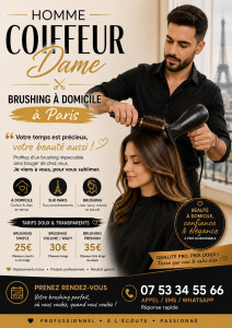 Photo de galerie - Brushing à domicile paris