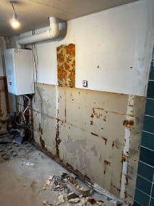 Photo de galerie - Rénovation mur salle de bain (Avant)