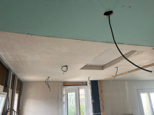 Photo de galerie - Pose de placo fini pour le plafond 
