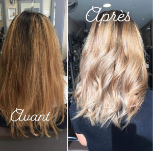 Photo de galerie - Balayage avec gloss beige 