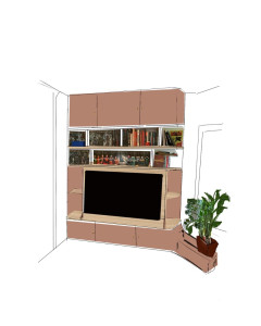 Photo de galerie - Meuble TV sur mesure - Projet Bachelet