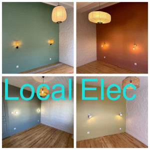 Photo de galerie - Installation électrique en neuf ou rénovation. Pose de prise de courant, éclairage, applique et luminaire.
