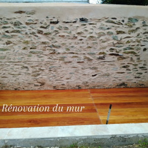 Photo de galerie - Enduit sur mur en pierre de taille