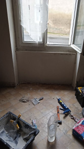 Photo de galerie - Pose enduit et réparation de fuites. 