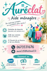 Photo de galerie - Entretien, repassage, courses de proximité 