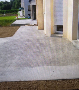 Photo de galerie - Dalle béton chez un particulier faite à la toupie