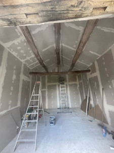 Photo de galerie - Pose de B13 et peinture.