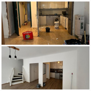 Photo de galerie - Renovation appartement: peinture, parquet, placo, escalier