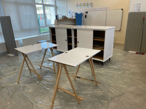 Photo de galerie - Remise en peinture d une armoire basse