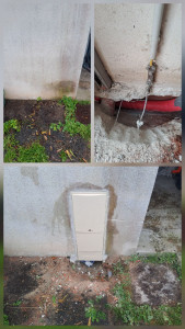 Photo de galerie - Encastrement coffret Enedis pour raccordement 