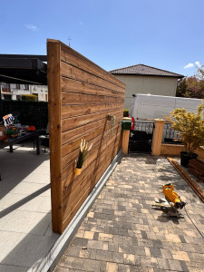Photo de galerie - Création de mur en bois 