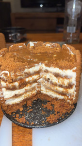 Photo de galerie - Entremets caramel spéculos 