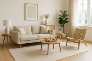 Photo de galerie - Un salon propre et accueillant, pour un intérieur agréable au quotidien. 