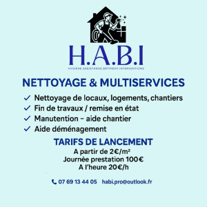 Photo de galerie - H.A.B.I Services - Réalisations professionnelles en nettoyage, fin de chantier et manutention. Travail propre, rapide et soigné. Tarifs de lancement attractifs.