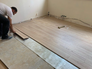 Photo de galerie - Pose de parquet stratifié 