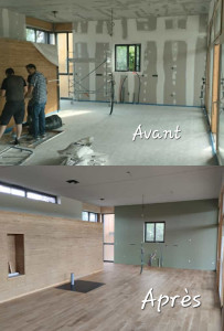 Photo de galerie - Enduisage / ratissage - ponçage - impression - finition peinture