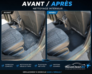 Photo de galerie - 
**✨ Avant / Après – Nettoyage intérieur automobile ?**
Offrez une seconde jeunesse à votre véhicule ! Aspiration complète, nettoyage des plastiques, sièges, tapis et moquettes pour un intérieur
