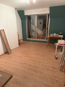 Photo de galerie - Réalisation peinture,enduit,placo,parquet 