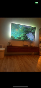 Photo de galerie - Montage meuble tv , accrochage au mur 