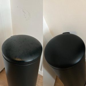 Photo de galerie - NETTOYAGE DES TRACES SUR LE MUR ET LA POUBELLE 