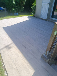 Photo de galerie - Carrelage sur terrasse 