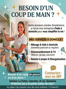 Photo de galerie - Entretien, aide à domicile, Désencombrement. 
