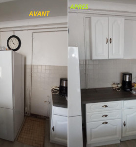 Photo de galerie - Mise en place de meuble de cuisine 