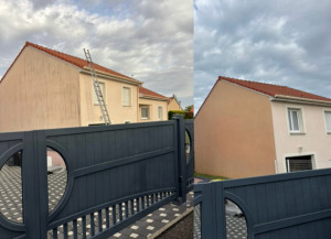 Photo de galerie - Traitement d un pignon avant après 