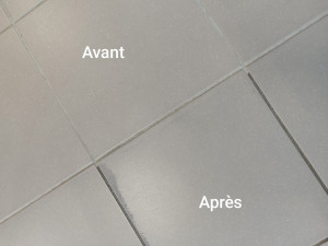 Photo de galerie - Nettoyage carrelage avant/après