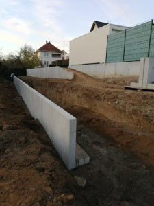Photo de galerie - Pose des mur en L
