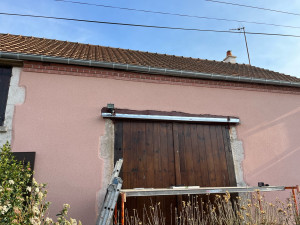 Photo de galerie - Pose de bandeau en zinc sur la commune de lailly en val