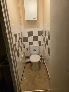 Photo de galerie - Installation WC et revêtement murale 