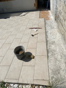 Photo de galerie - Carrelages au sol pour une terrasse de 40m2