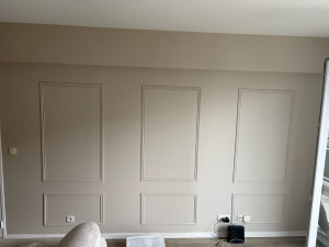 Photo de galerie - Pose de moulures et peinture 