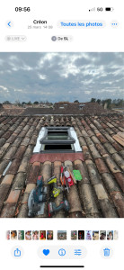 Photo de galerie - Entourage en zinc sur mesure velux + pose velux 