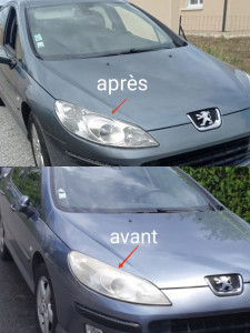 Photo de galerie - Réfections phares voiture.