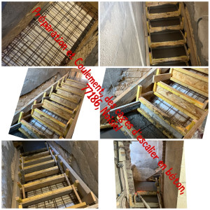 Photo de galerie - Préparation et écoulement d’une cage d’escalier en béton 77186 Noiseli